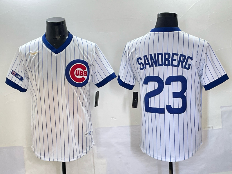 Men Chicago Cubs #23 Sandberg white Nike MLB 2025 jersey 007
